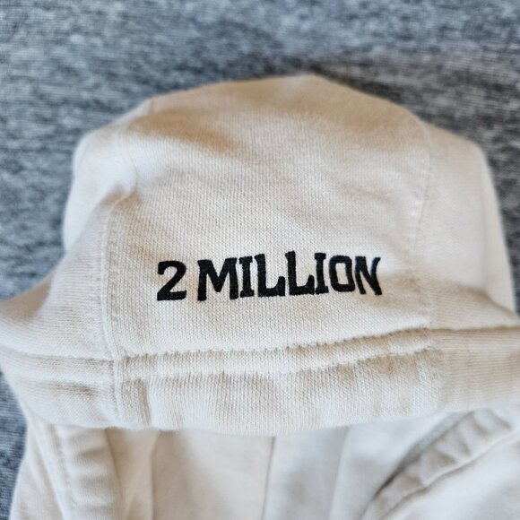 Sturniolo Triplets Hoodie Beige Long Sleeve Logo Floral Unisex Small 2 Million - Picture 4 of 13